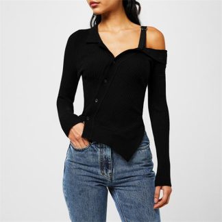 JACQUEMUS La Maille Colin Knitted Top Women Black  for sale