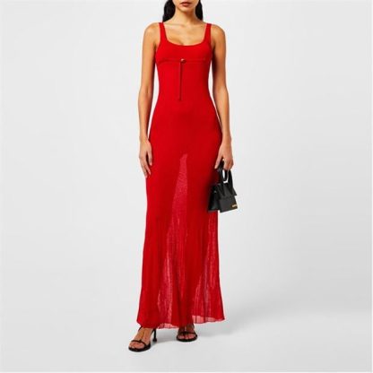 JACQUEMUS La Maille Dress Women Mini Dresses RED for sale