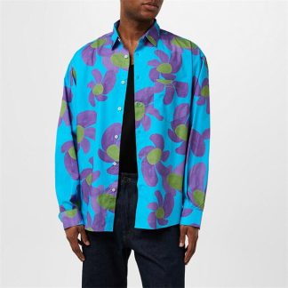 JACQUEMUS La Simon Shirt Men Print Purple  for sale