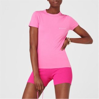 JACQUEMUS La T Shirt Women Dark Pink 450  for sale