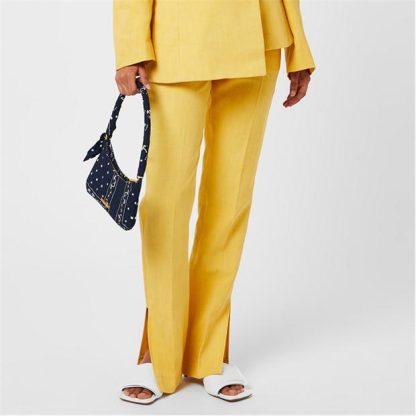 JACQUEMUS La Tibau Split Hem Trousers Women Yellow 250  for sale