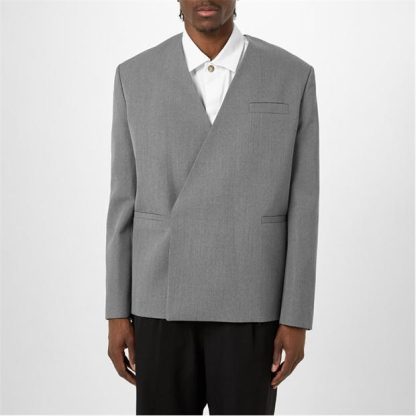 JACQUEMUS La Veste Cuadrada Blazer Men Grey  for sale