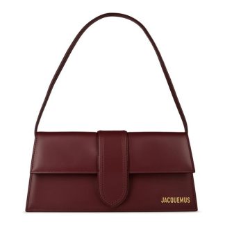 JACQUEMUS Le Bambino Long Flap Bag Women Shoulder Bags Dark Burgundy for sale