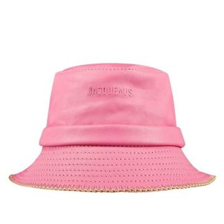 JACQUEMUS Le Bob Mentalo Bucket Hat Women Bucket Hats Pink 430 for sale