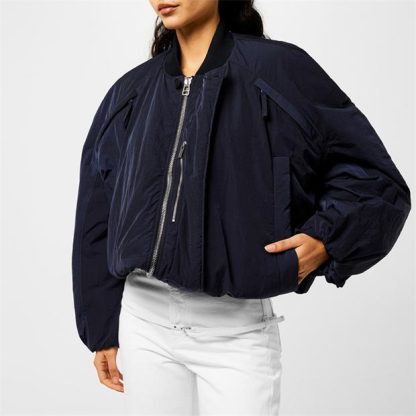 JACQUEMUS Le Chouchou Bahia Bomber Jacket Women Dark Navy  for sale