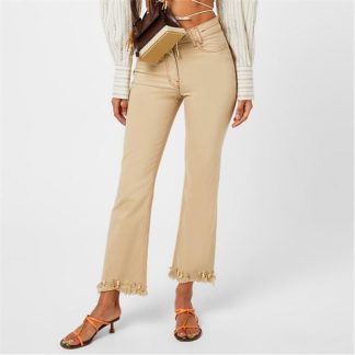 JACQUEMUS Le De NÎmes Flared Jeans Women Beige 15B  for sale