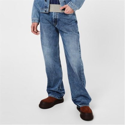 JACQUEMUS Le De-Nimes Straight Jeans Men Blue/Tabac 33B  for sale