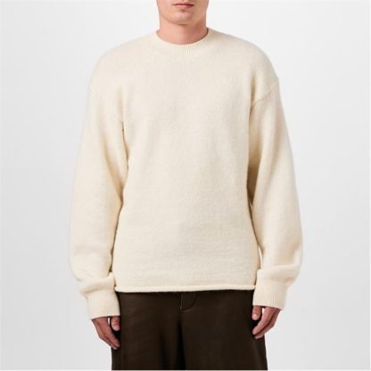 JACQUEMUS Le Intarsia Sweater Men Jumpers Light Beige for sale