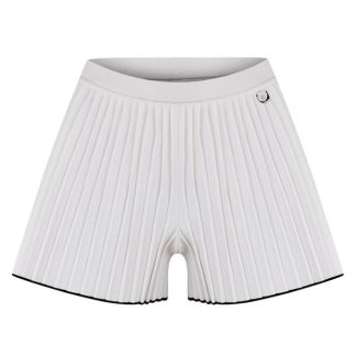 JACQUEMUS Le Maille PlissÉ Mini Shirts Women Knitted Shorts White 100 for sale