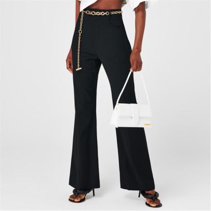 JACQUEMUS Le Pantalon Sauge High Waisted Trousers Women Black 990  for sale