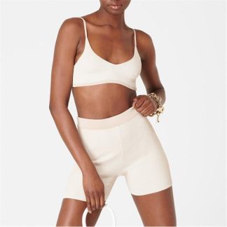 JACQUEMUS Le PralÙ Bandeau Top Women Beige  for sale