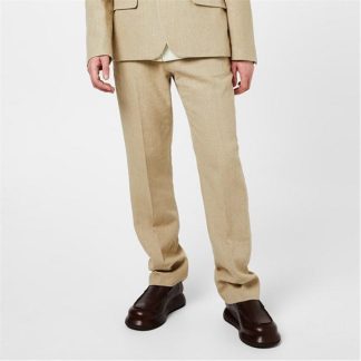 JACQUEMUS Le Straight Trouser Pantalo Men Straight Trousers Beige 150 for sale