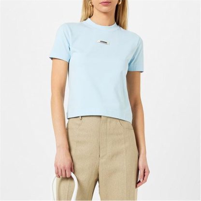 JACQUEMUS Le T-Shirt Gros Grain Women Regular Fit T-Shirts Light Blue for sale