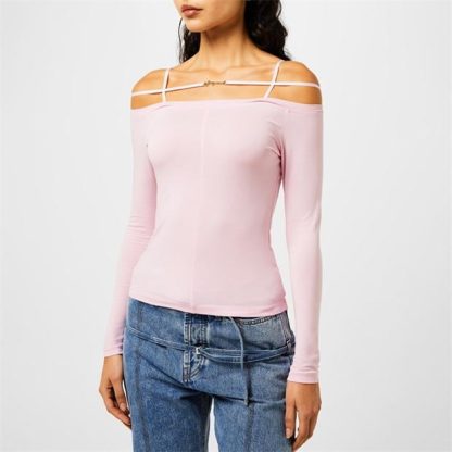 JACQUEMUS Le T-Shirt Sierra Women Off Shoulder Tops PINK for sale