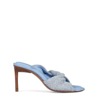 JACQUEMUS Les Bagnu Heeled Mules Women Heeled Mules LIGHT BLUE for sale