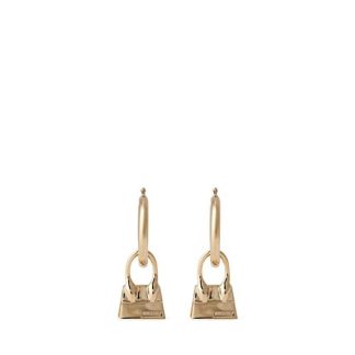 JACQUEMUS Les Creoles Chiquito Hoop Earrings Women Light Gold  for sale