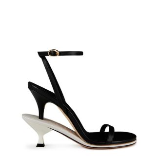 JACQUEMUS Les Doubles Sandals Women Black/White  for sale