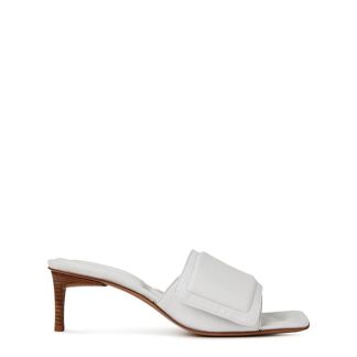 JACQUEMUS Les Heeled Mules Piscine Women Heeled Mules White 100 for sale