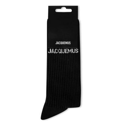 JACQUEMUS Les Jacquemus Socks Men Crew Socks Black 990 for sale