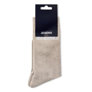 JACQUEMUS Les Jacquemus Socks Men Crew Socks Light Beige for sale