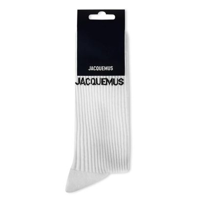 JACQUEMUS Les Jacquemus Socks Men Crew Socks White 100 for sale