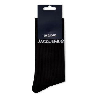 JACQUEMUS Les Jacquemus Socks Women Crew Socks Black/White for sale