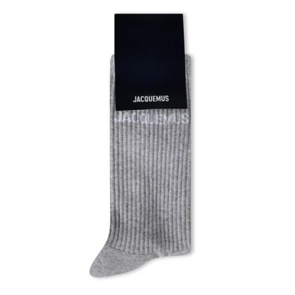 JACQUEMUS Les Jacquemus Socks Women Crew Socks Med Grey for sale