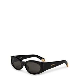 JACQUEMUS Les Lunettes Oval Sunglasses Women Oval Sunglasses Black for sale