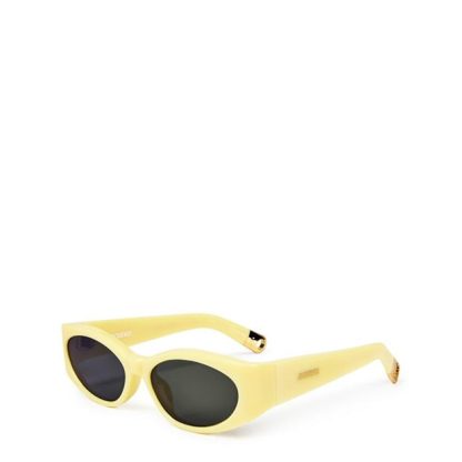 JACQUEMUS Les Lunettes Oval Sunglasses Women Oval Sunglasses Pale Ylw 205 for sale