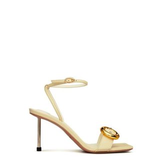 JACQUEMUS Les Regalo Mule Sandals Women Heeled Sandals IVORY for sale