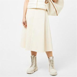 MONCLER A-Line Midi Skirt Women Cream 060  for sale