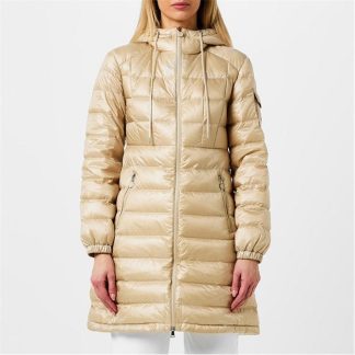 MONCLER Amintore Long Down Jacket Women Parka Jackets Beige 200 for sale