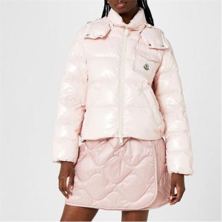 MONCLER Andro Short Down Jacket Women Puffer Jackets - Lightweight Light Pink 519 for sale