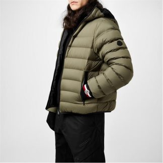 MONCLER Arroux Short Down Puffer Men Puffer Jackets - Lightweight Olive 818 for sale