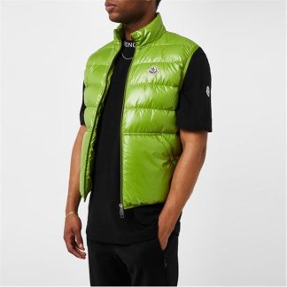 MONCLER Aube Padded Gilet Men Gilets - Lightweight Lime 83O for sale