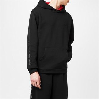 MONCLER Badge Oth Hoodie Men Black 999  for sale