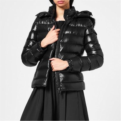 MONCLER Bady Fur Jacket Women Black 999  for sale