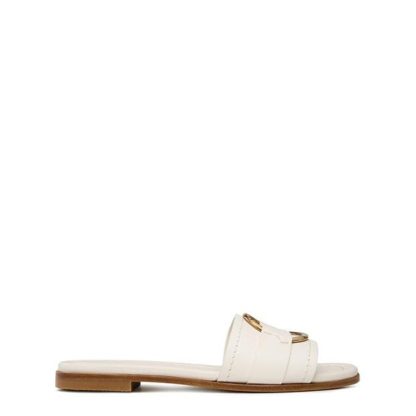 MONCLER Bell Slides Women Flat Sandals White 032 for sale