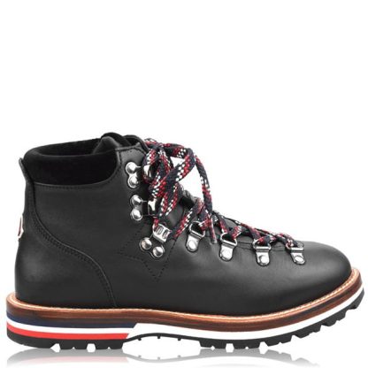 MONCLER Blanche Lace Up Boots Women Black 999  for sale