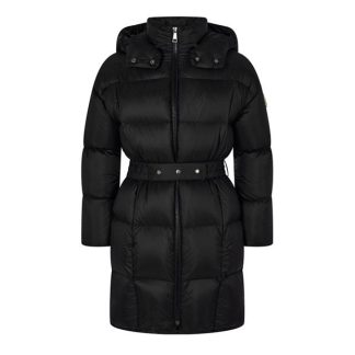 MONCLER Calle Belted Puffer Jacket Junior Kids Black 999  for sale