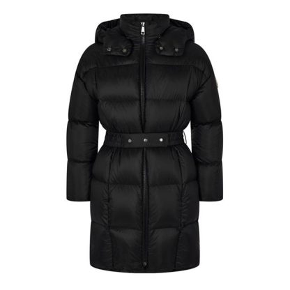 MONCLER Calle Belted Puffer Jacket Junior Kids Black 999  for sale