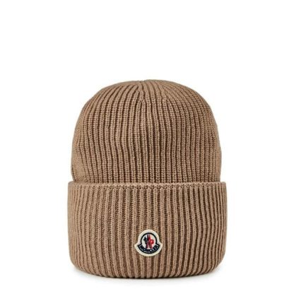 MONCLER Cashmere Beanie Women Beanies Beige for sale