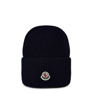 MONCLER Cashmere Beanie Women Beanies Navy 750 for sale