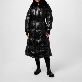 MONCLER Chamoille Long Down Jacket Women Black 999  for sale