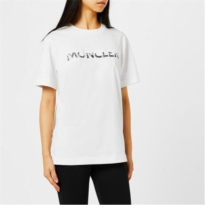 MONCLER DegradÉ Sequinned T-Shirt Women Regular Fit T-Shirts White 034 for sale