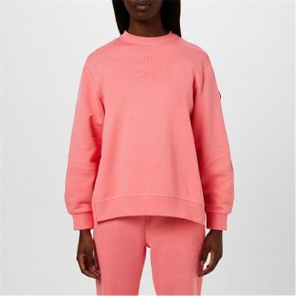 MONCLER Embossed Logo Sweatshirt Women Pink 416  for sale