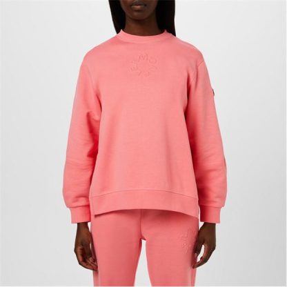 MONCLER Embossed Logo Sweatshirt Women Pink 416  for sale