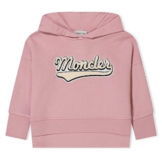 MONCLER Embroidered Logo Hoodie Kids OTH Hoodies Pink 52K for sale