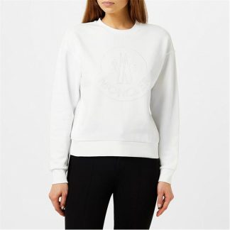 MONCLER Embroidered Logo Sweater Women Natural 033  for sale