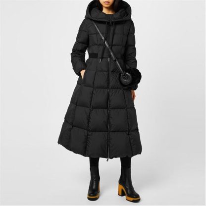 MONCLER Faucon Long Down Jacket Women Black 999  for sale